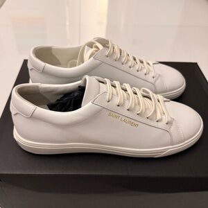 Saint Laurent Mens Andy Lace-Up Sneakers Size 40.5 BRAND NEW